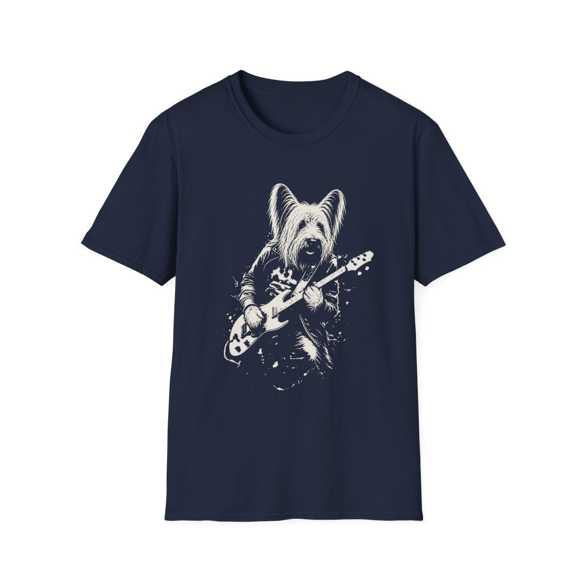 Skye Terrier Rocking Guitar Tee - Navy