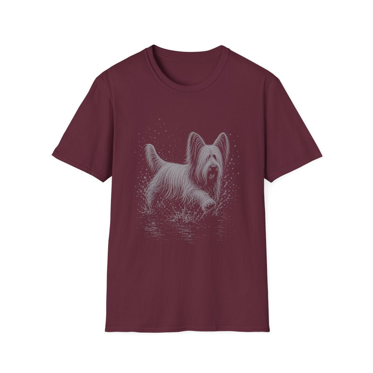 Skye Terrier Water Run Tee - Maroon