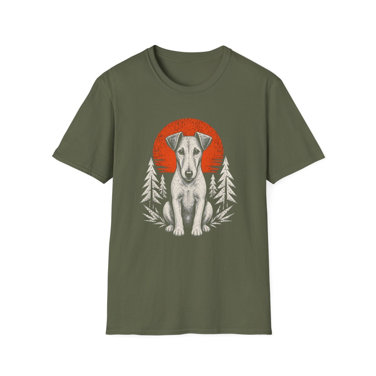 Smooth Fox Terrier Adventure Club Tee - Military Green