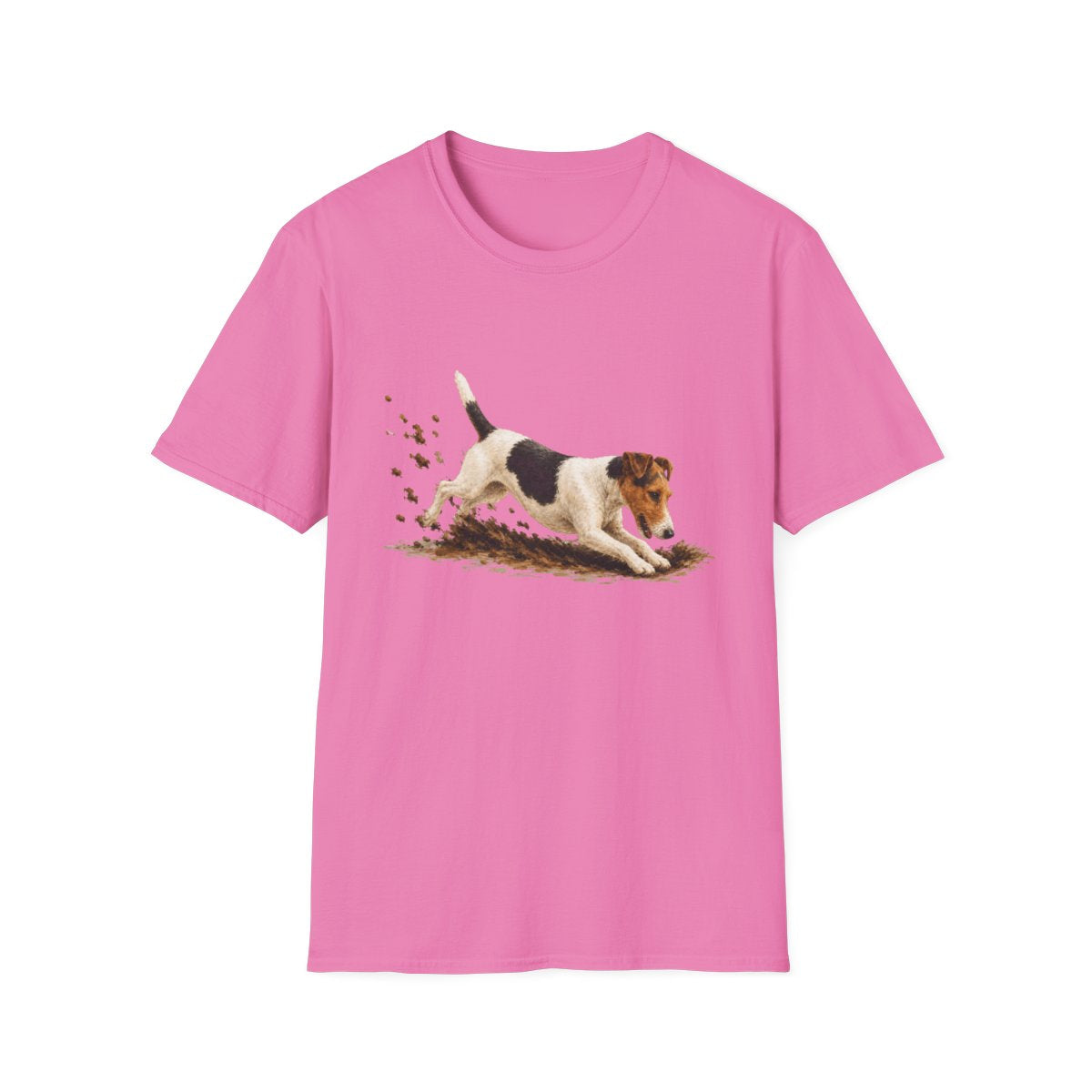 Smooth Fox Terrier Excavating Mode On Tee - Azalea