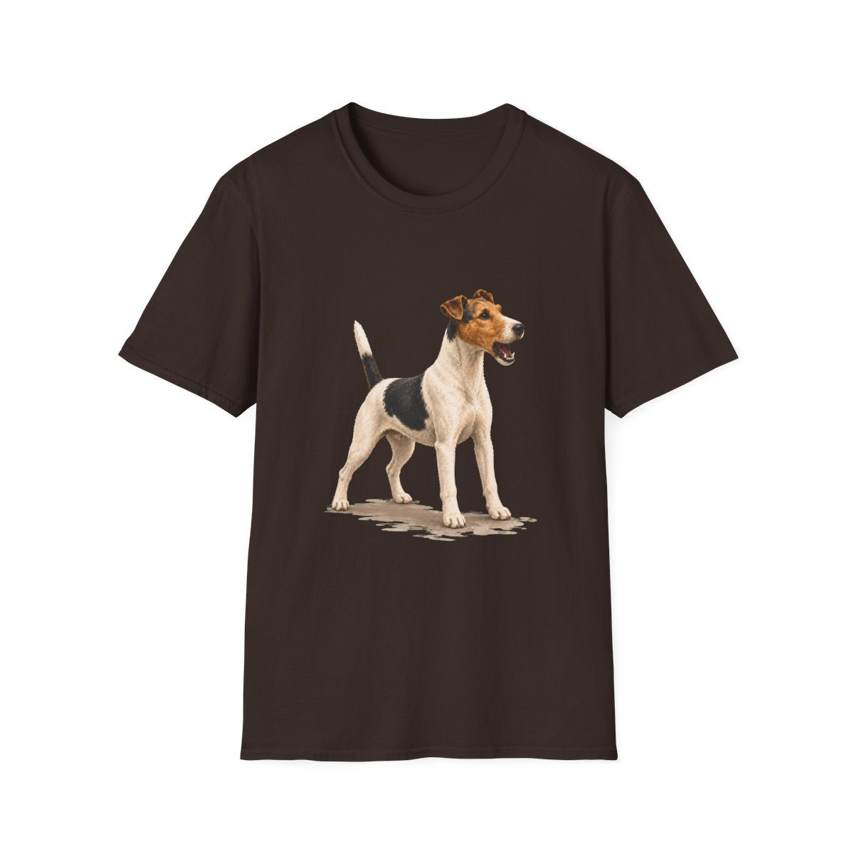 Smooth Fox Terrier Head Of Security Tee - Dark Chocolate