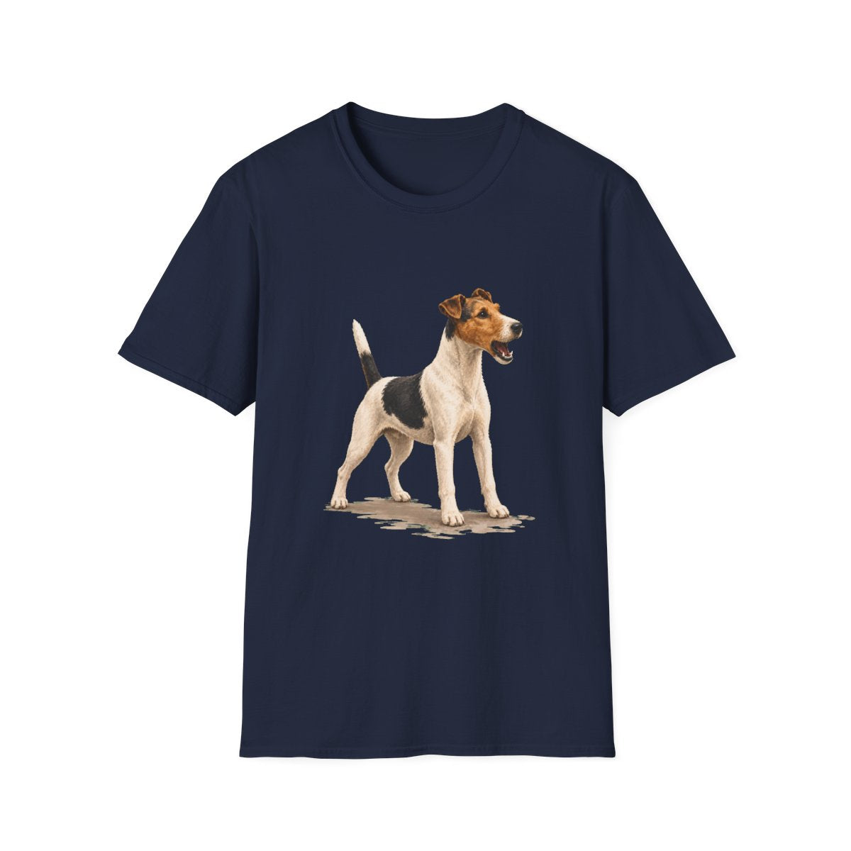 Smooth Fox Terrier Head Of Security Tee - Navy