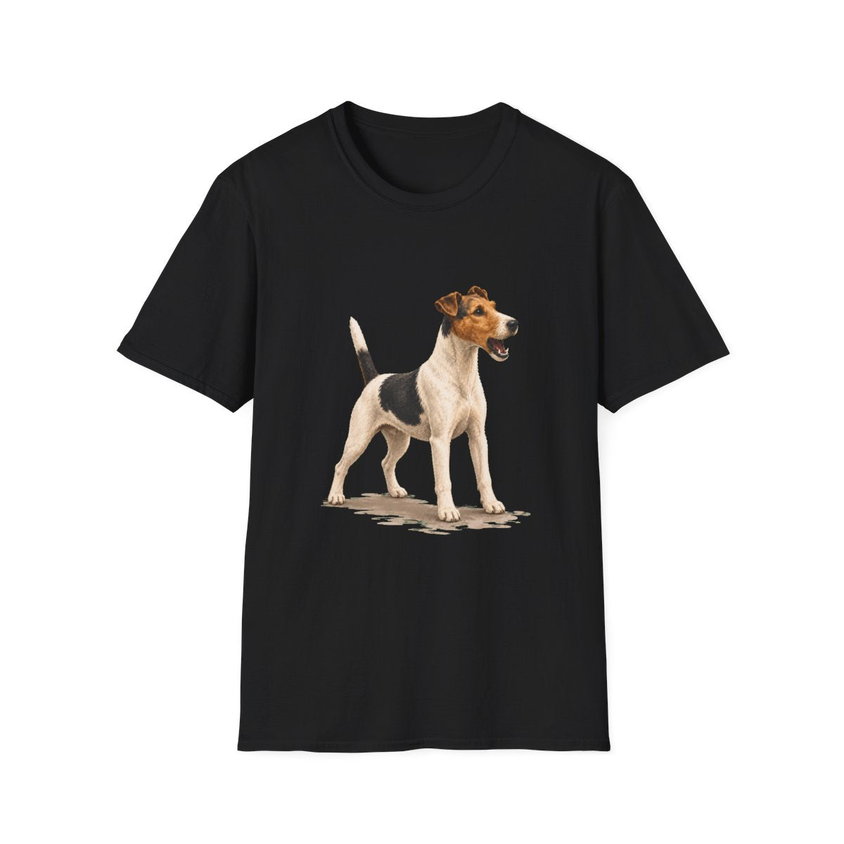Smooth Fox Terrier Head Of Security Tee - Black