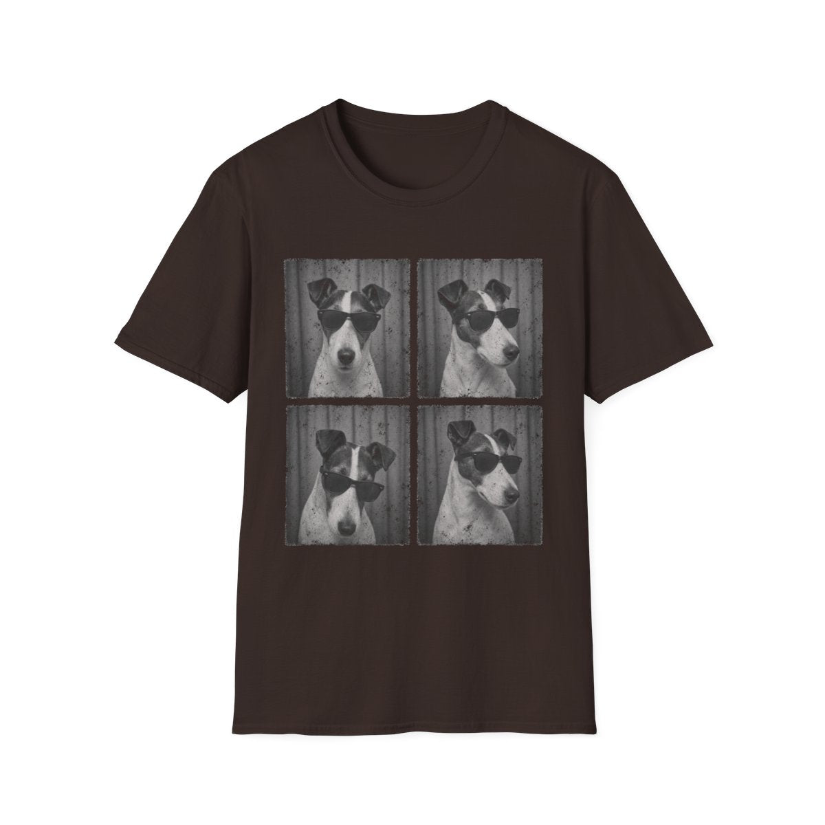 Smooth Fox Terrier Photo Booth Tee - Dark Chocolate