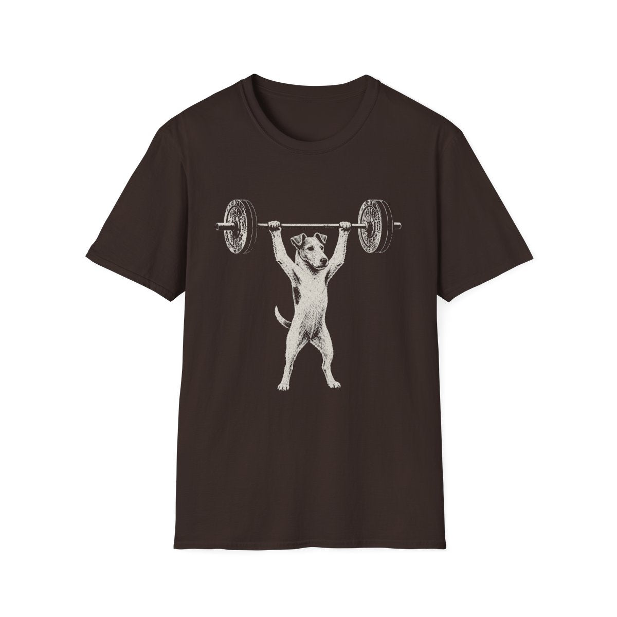 Smooth Fox Terrier Powerlifting Tee - Dark Chocolate