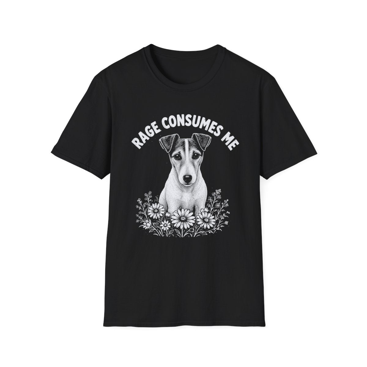 Smooth Fox Terrier Rage Consumes Me Tee - Black