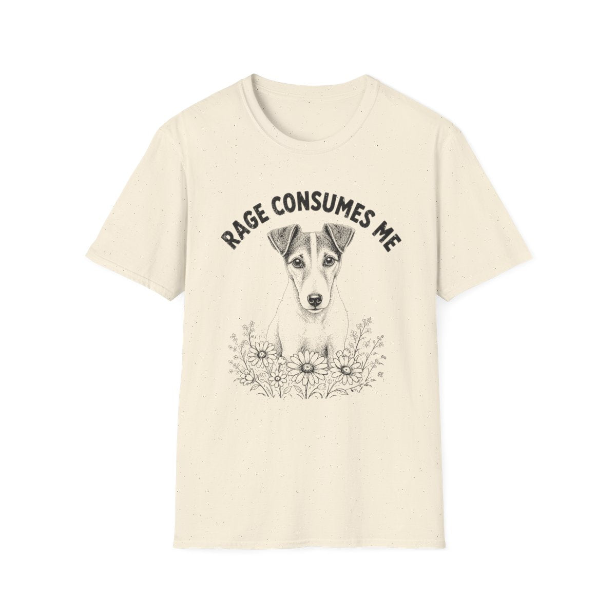 Smooth Fox Terrier Rage Consumes Me Tee - Natural