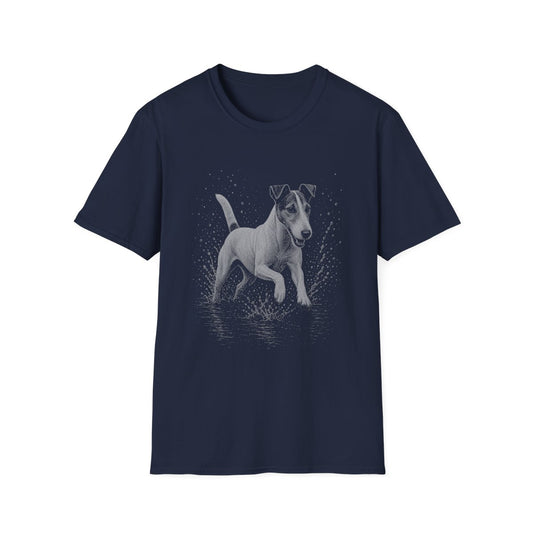 Smooth Fox Terrier Water Run Tee - Navy