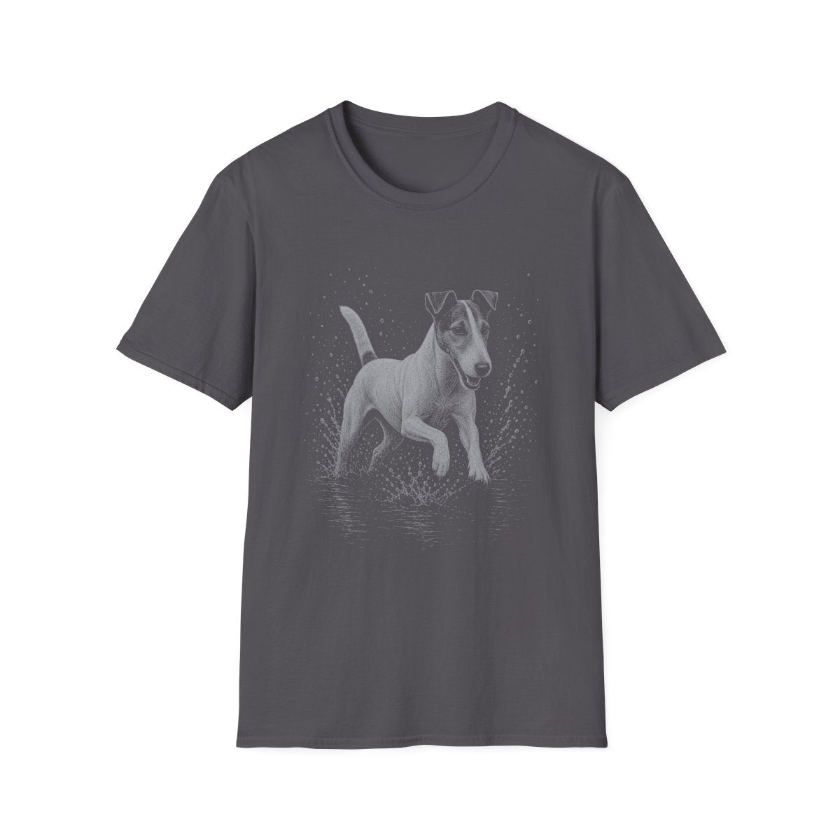 Smooth Fox Terrier Water Run Tee - Charcoal
