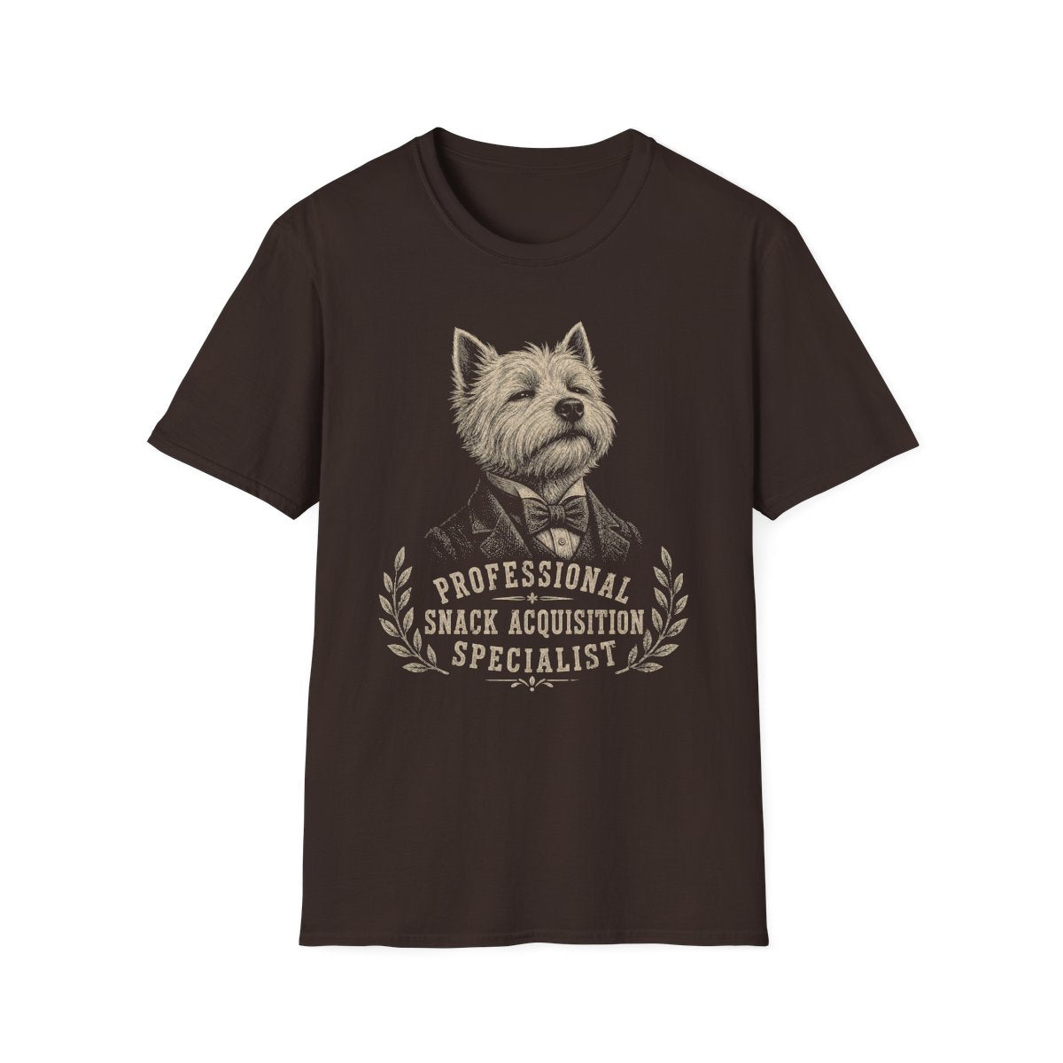 Snack Specialist Westie Tee - Dark Chocolate