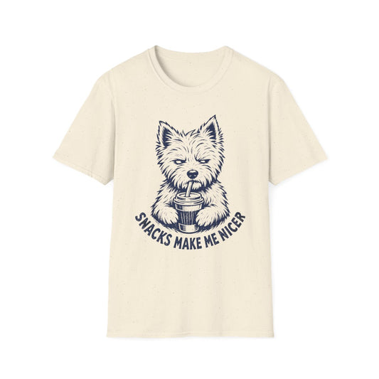Snacks Make Me Nicer Tee - Natural