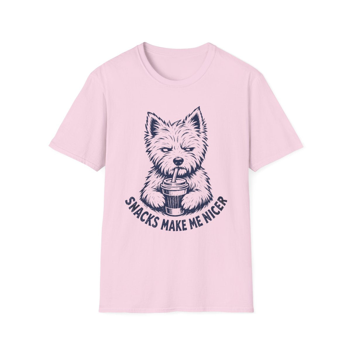 Snacks Make Me Nicer Tee - Light Pink