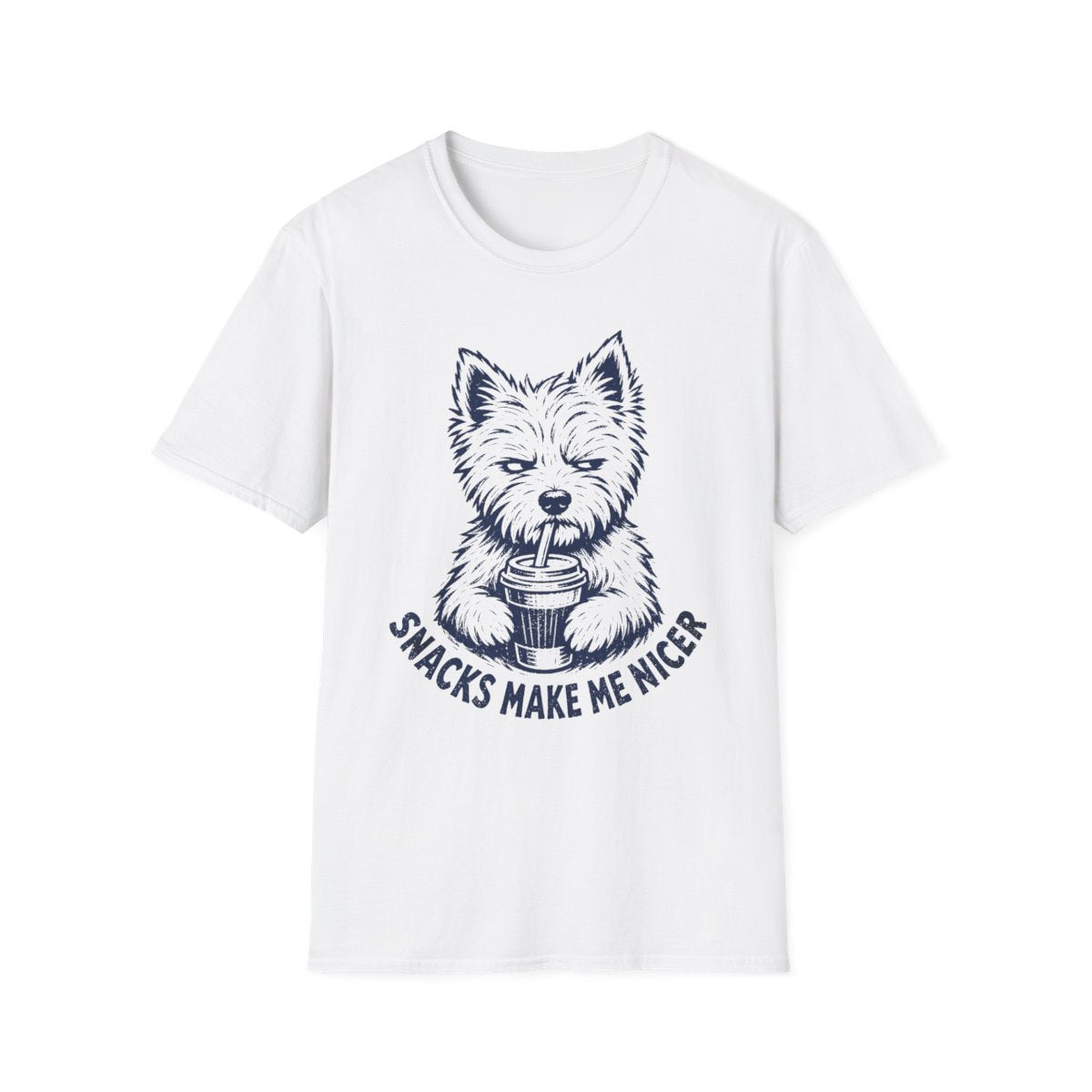 Snacks Make Me Nicer Tee - White