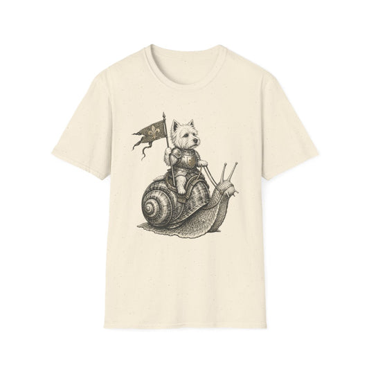 Snail Knight Westie Tee - Natural