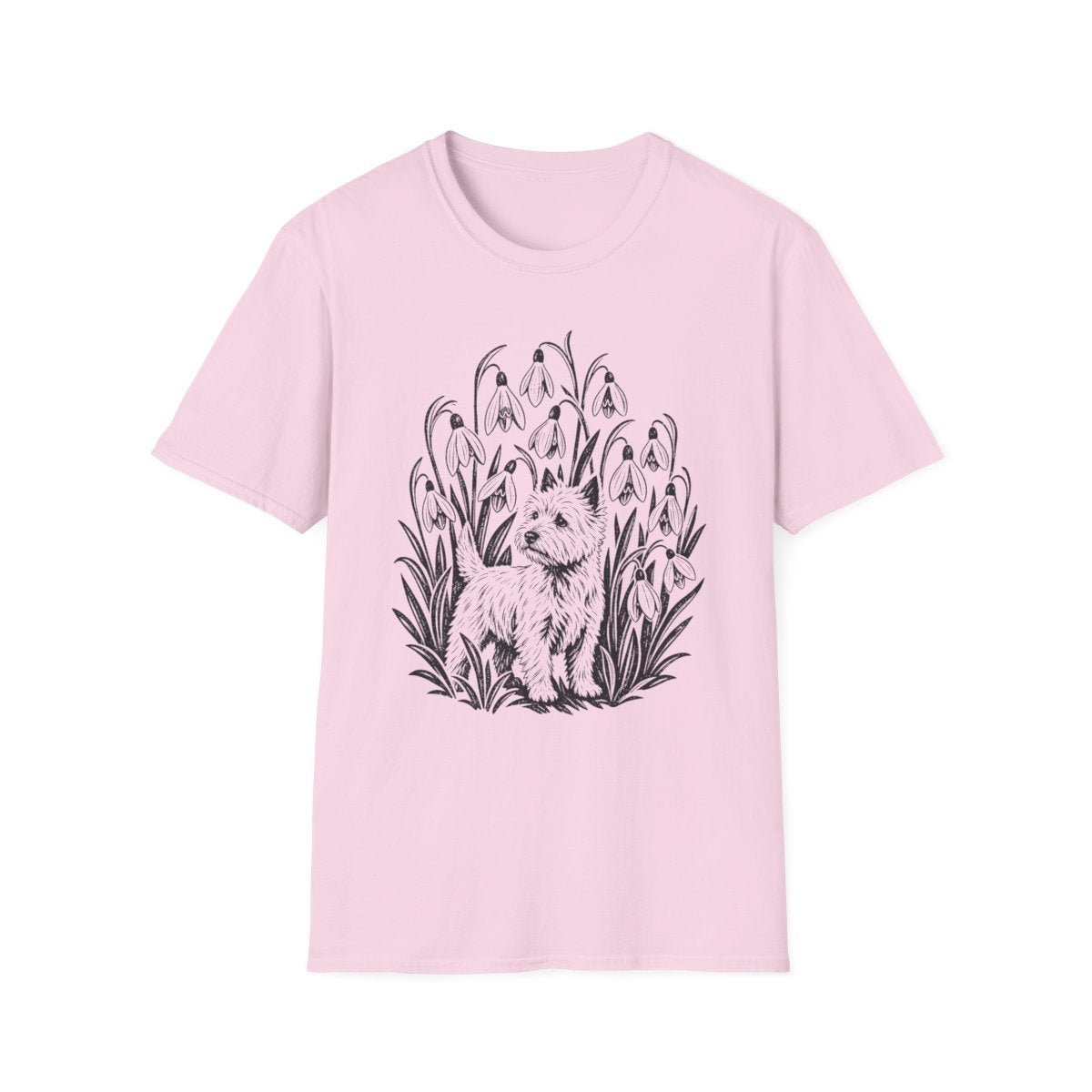 Snowdrop Westie Tee - Light Pink