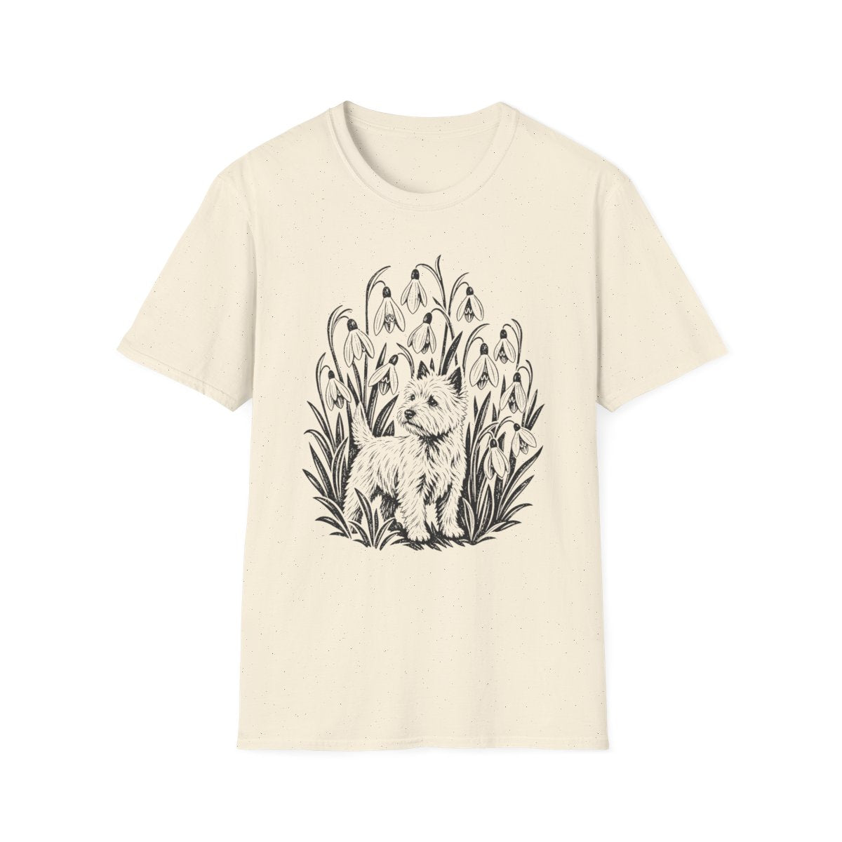 Snowdrop Westie Tee - Natural