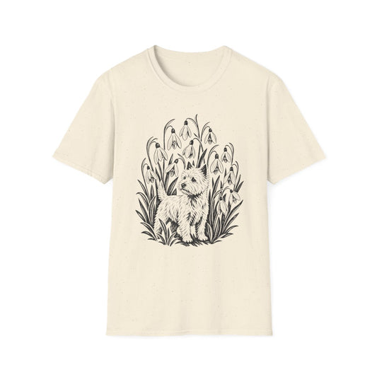 Snowdrop Westie Tee - Natural