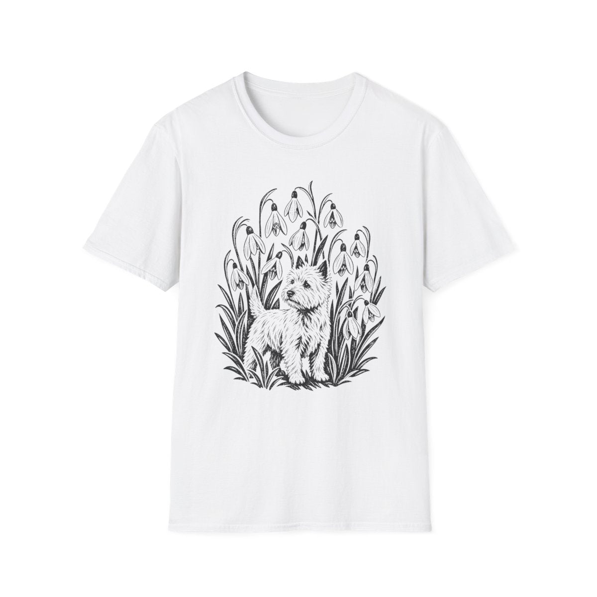 Snowdrop Westie Tee - White
