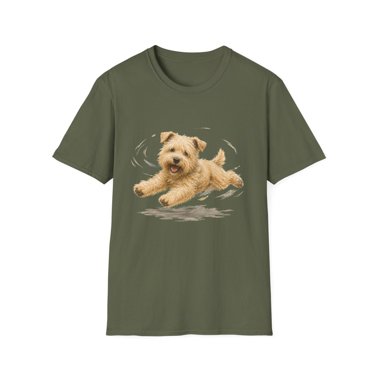 Soft Coated Wheaten Terrier Certified Zoomies Champion Tee - Military Green