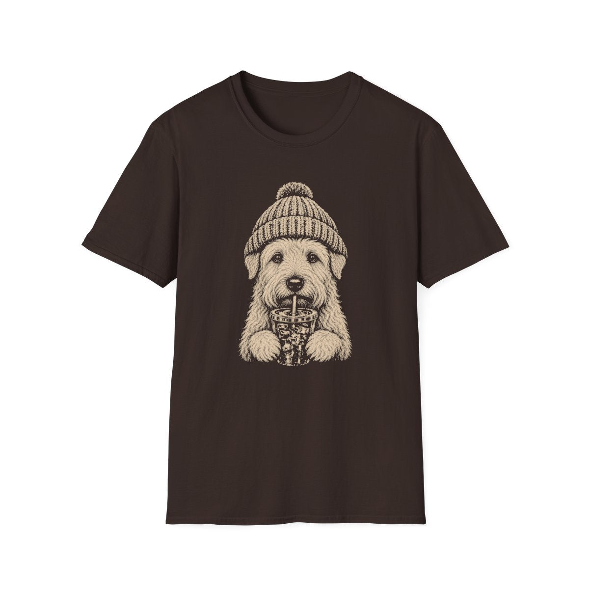 Soft Coated Wheaten Terrier Cold Brew Tee - Dark Chocolate