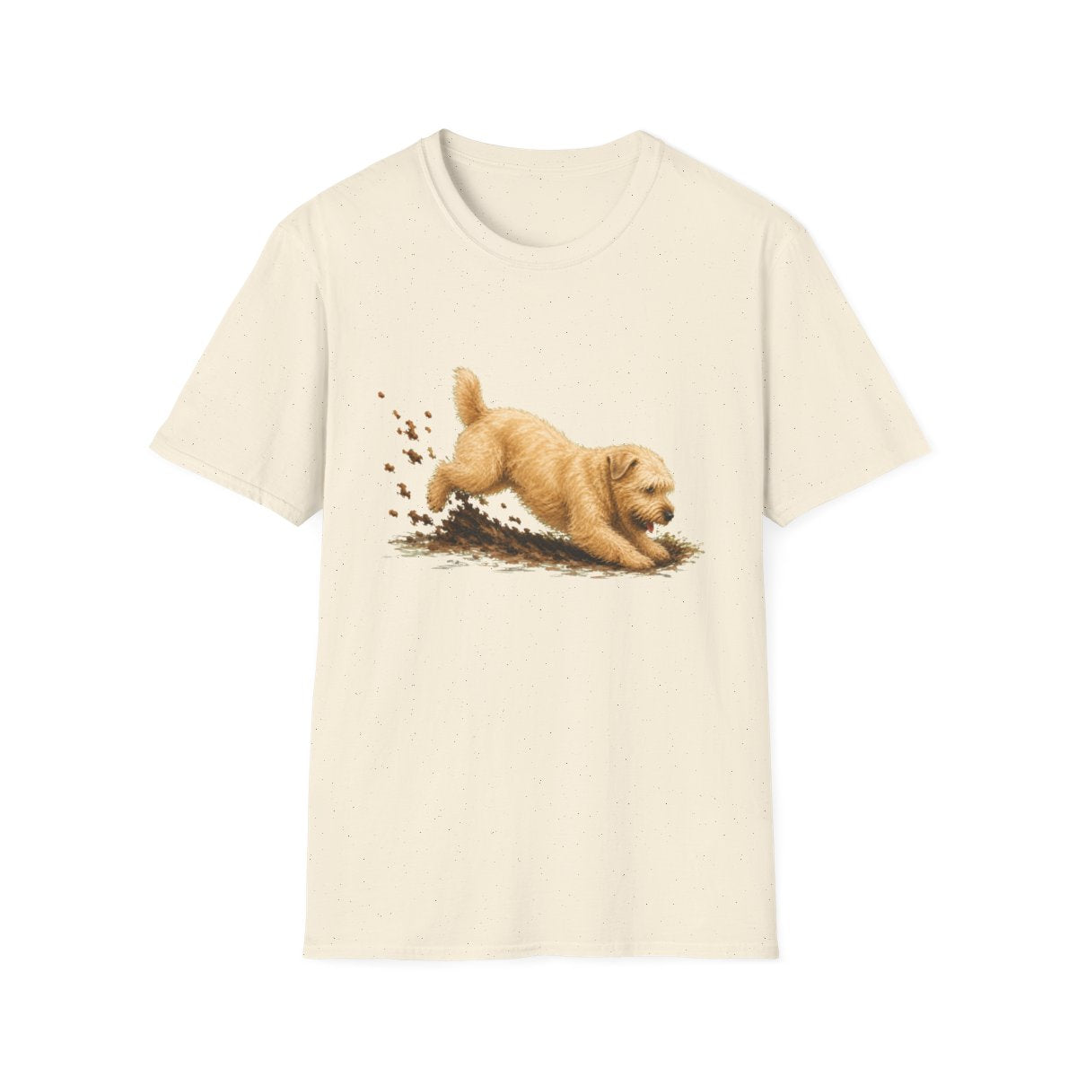 Soft Coated Wheaten Terrier Excavating Mode On Tee - Natural