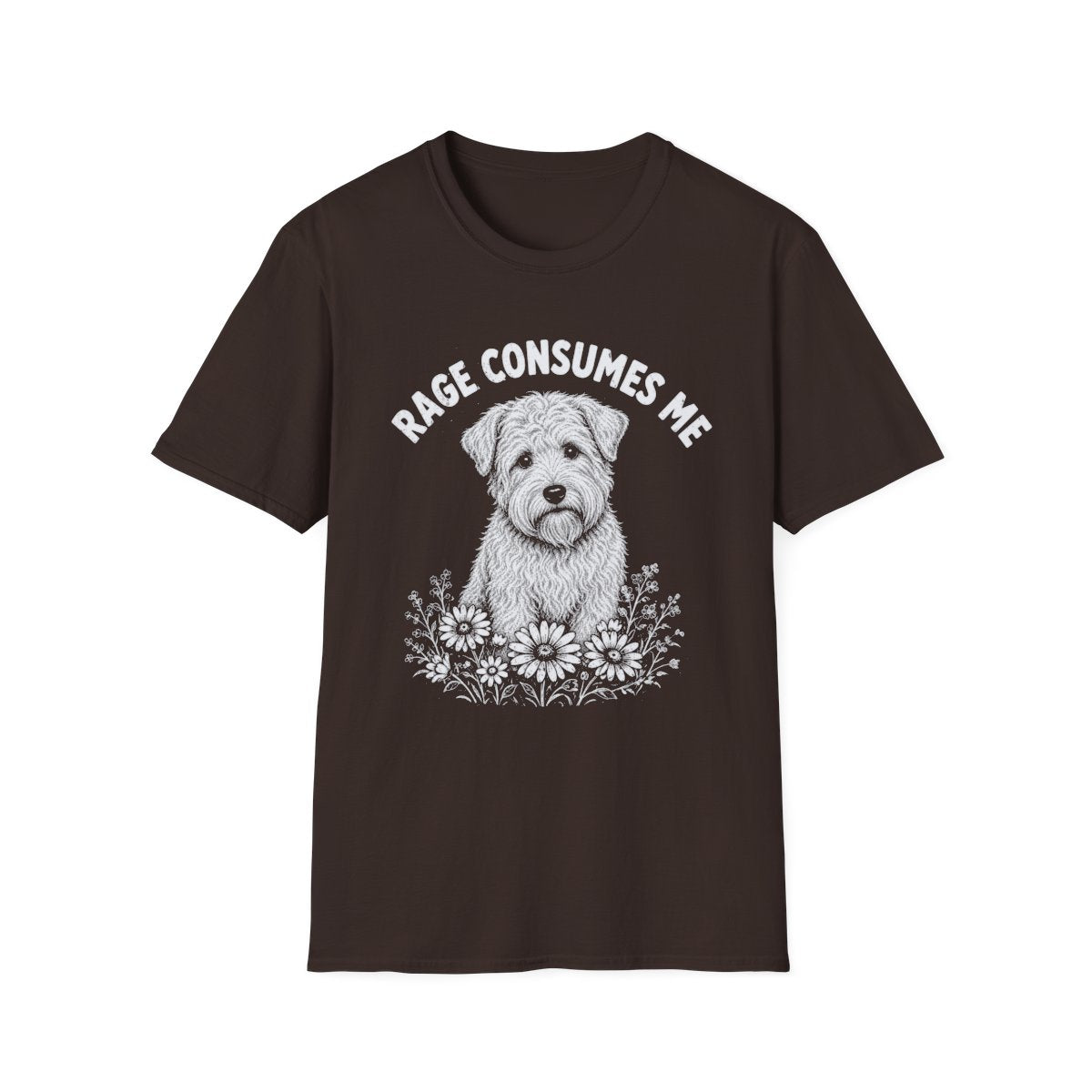 Soft Coated Wheaten Terrier Rage Consumes Me Tee - Dark Chocolate