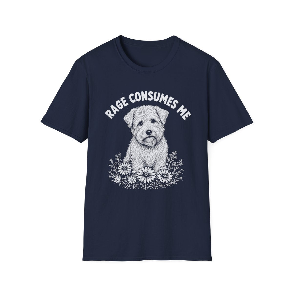 Soft Coated Wheaten Terrier Rage Consumes Me Tee - Navy