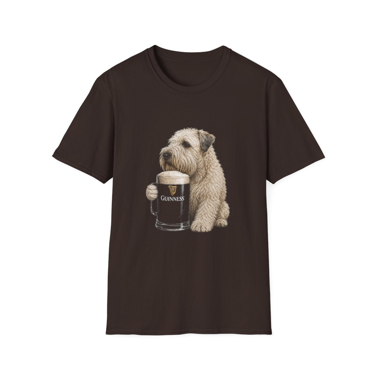 Soft Coated Wheaten Terrier With A Pint Tee - Dark Chocolate