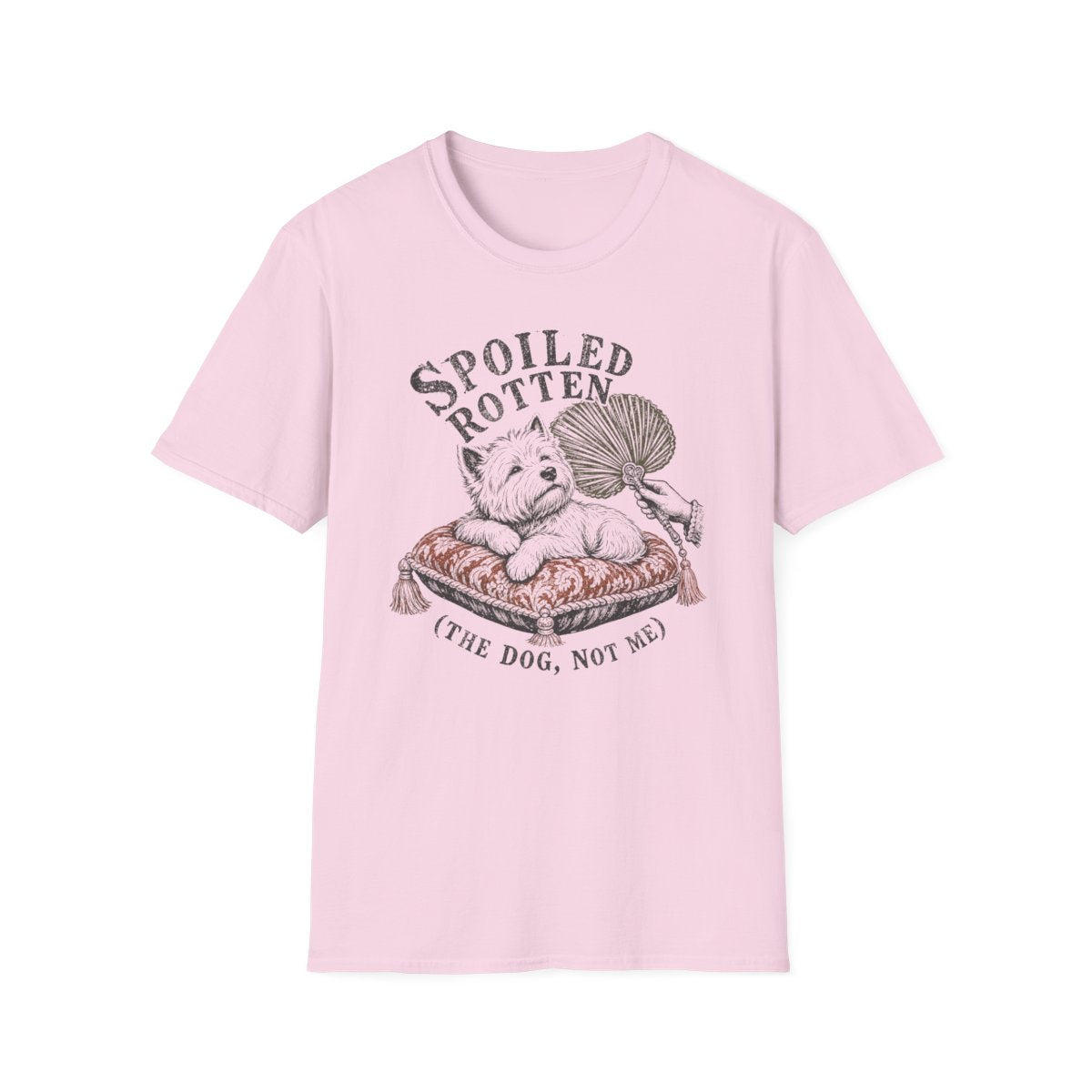 Spoiled Rotten Westie Tee - Light Pink