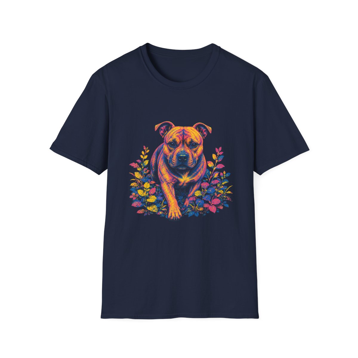 Staffordshire Bull Terrier Bold Spirit Tee - Navy