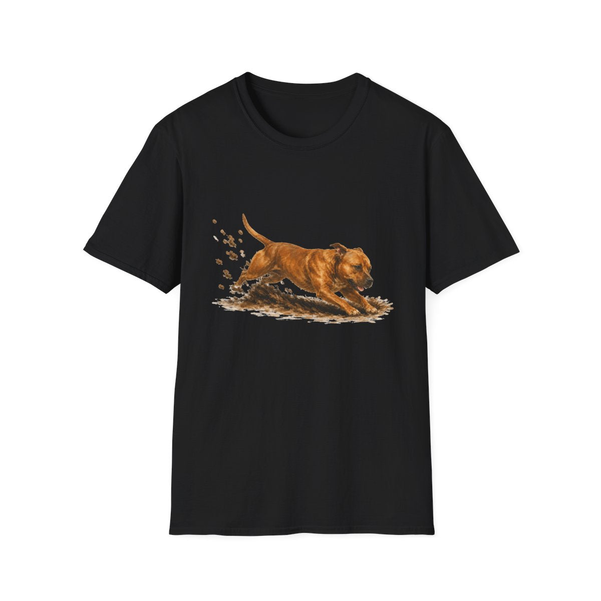 Staffordshire Bull Terrier Excavating Mode On Tee - Black