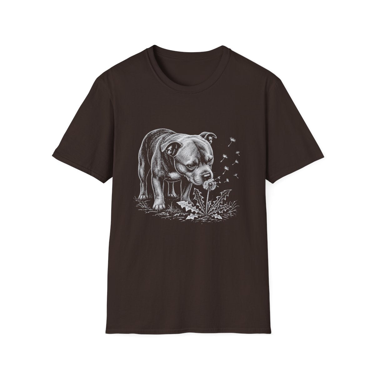 Staffordshire Bull Terrier Make A Wish Tee - Dark Chocolate