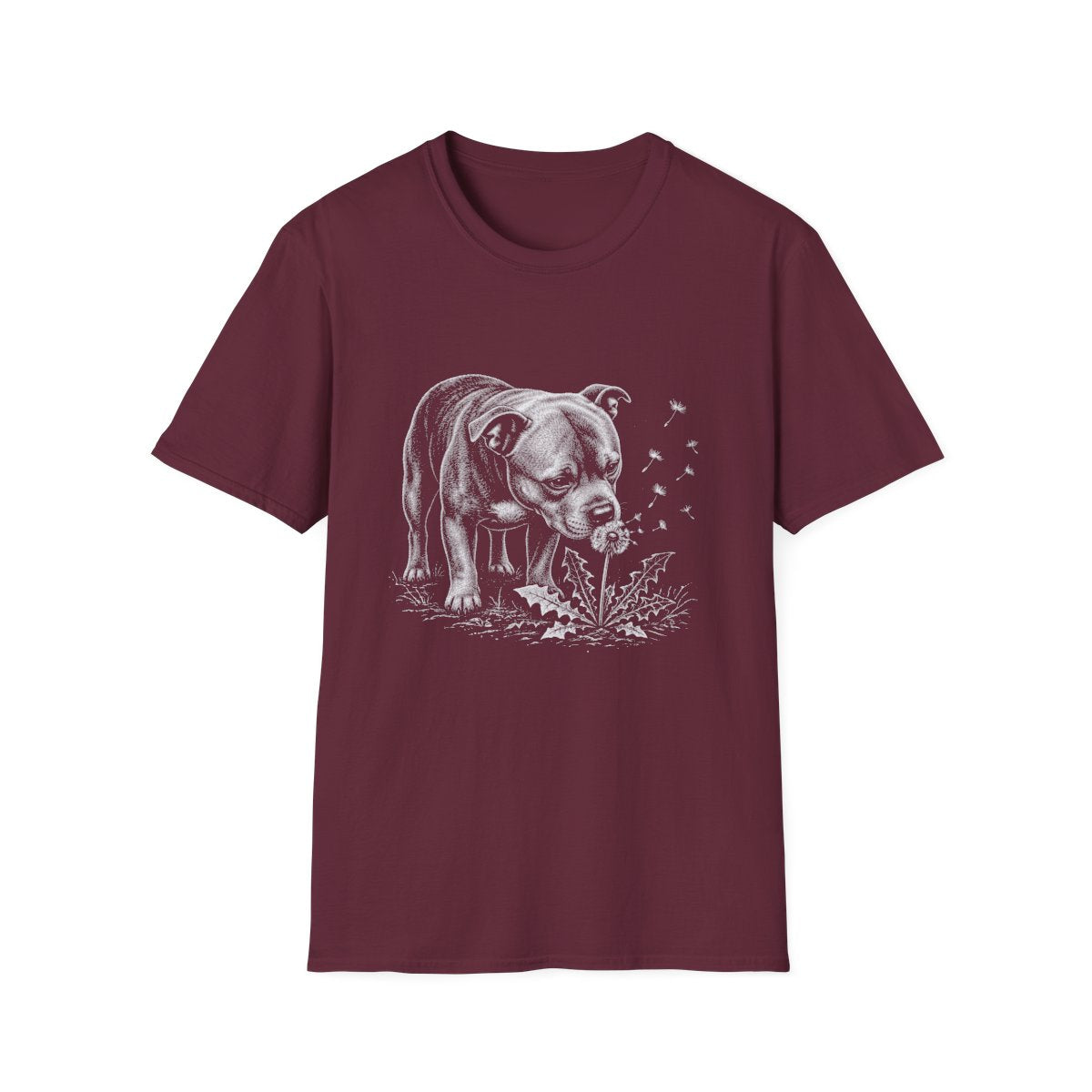 Staffordshire Bull Terrier Make A Wish Tee - Maroon