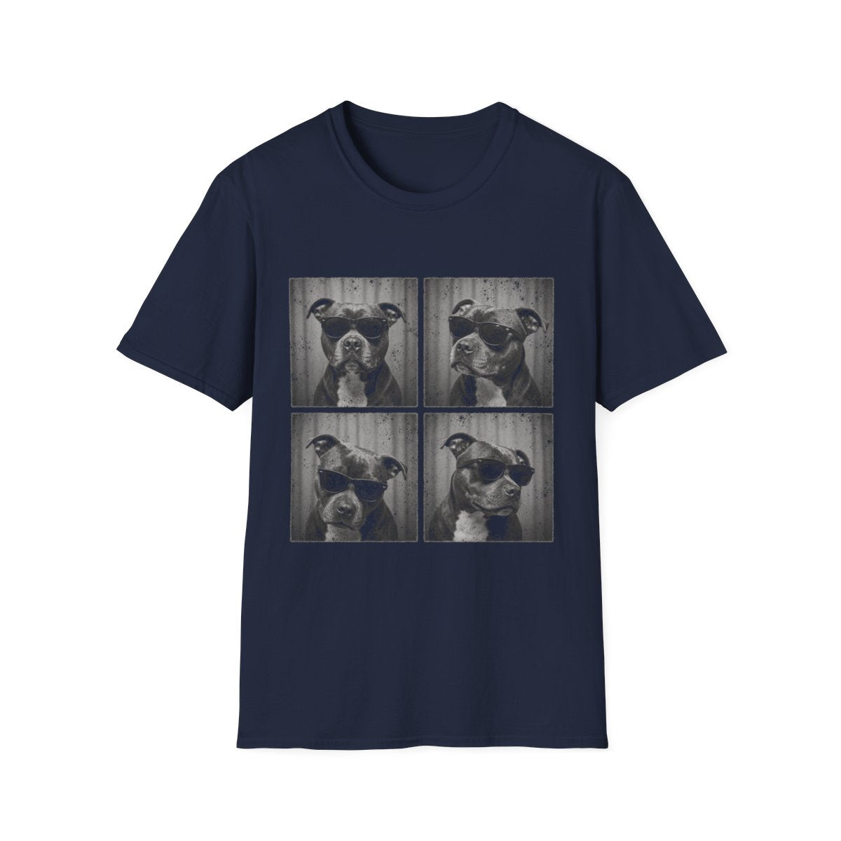 Staffordshire Bull Terrier Photo Booth Tee - Navy