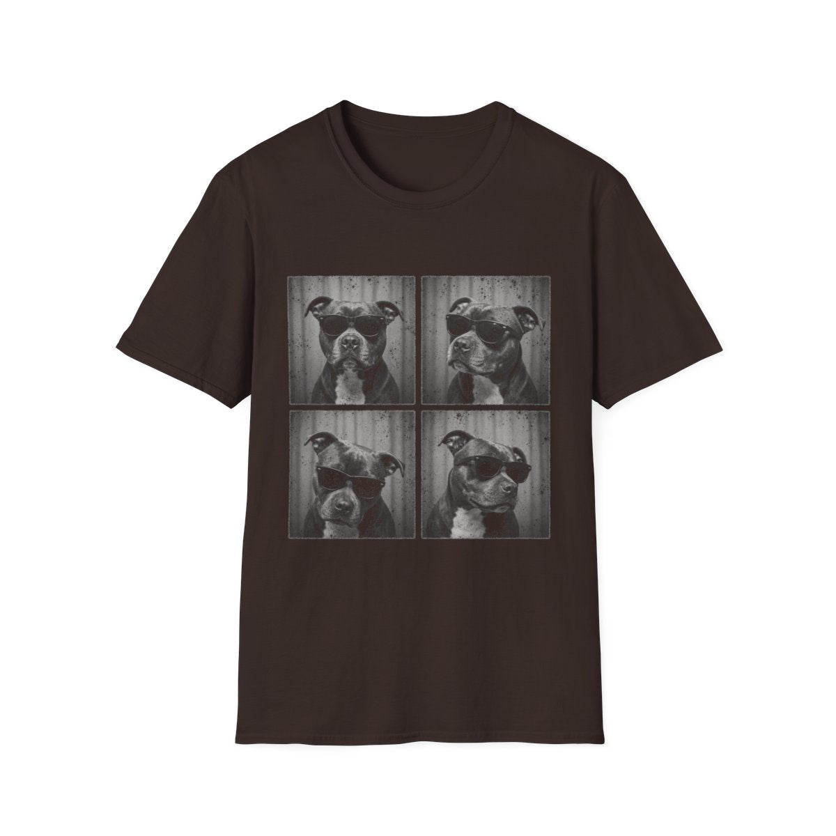 Staffordshire Bull Terrier Photo Booth Tee - Dark Chocolate