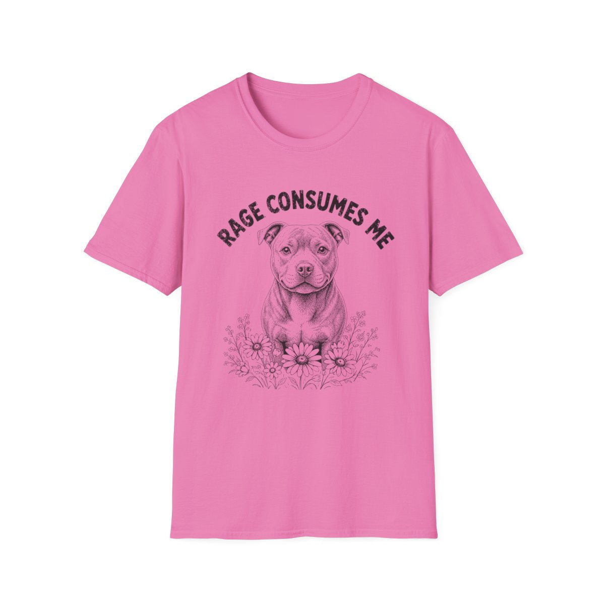 Staffordshire Bull Terrier Rage Consumes Me Tee - Azalea