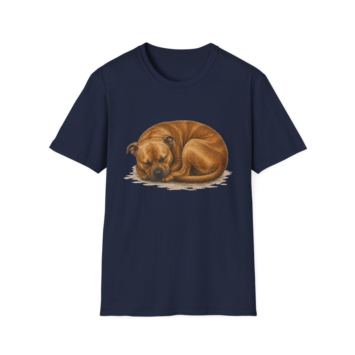 Staffordshire Bull Terrier Rest At Last Tee - Navy