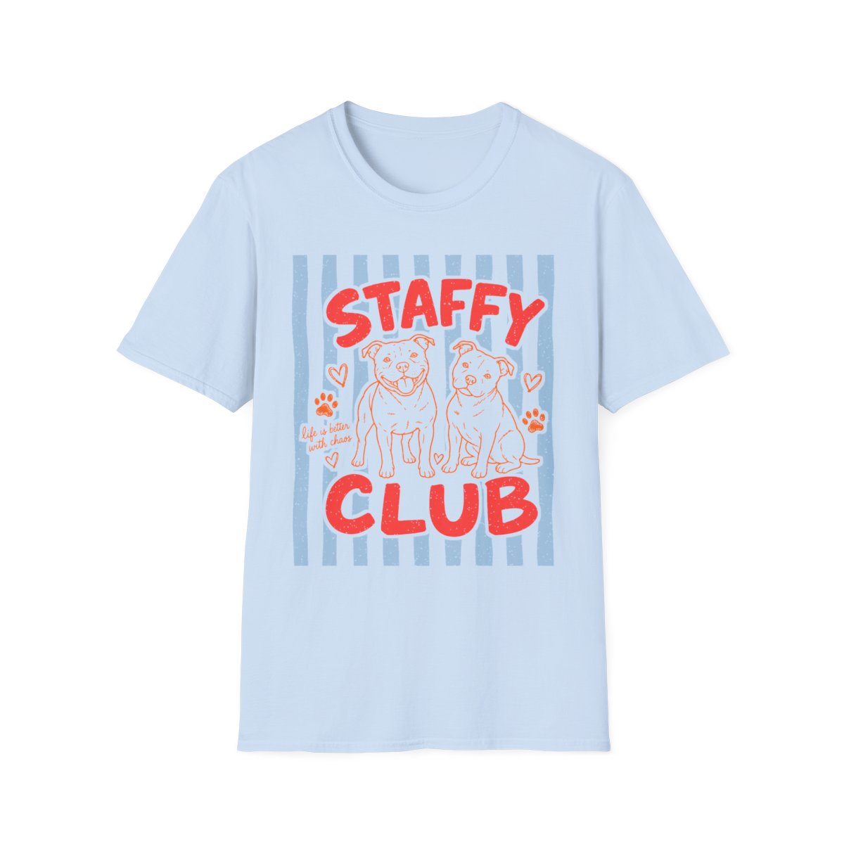 Staffy Club Tee - Light Blue