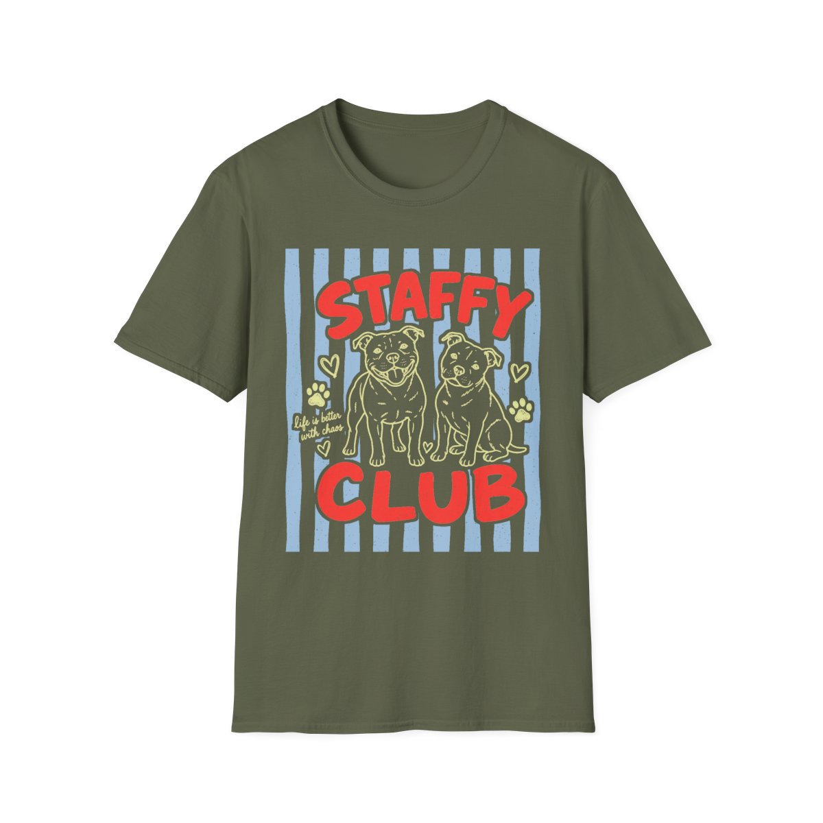 Staffy Club Tee - Military Green
