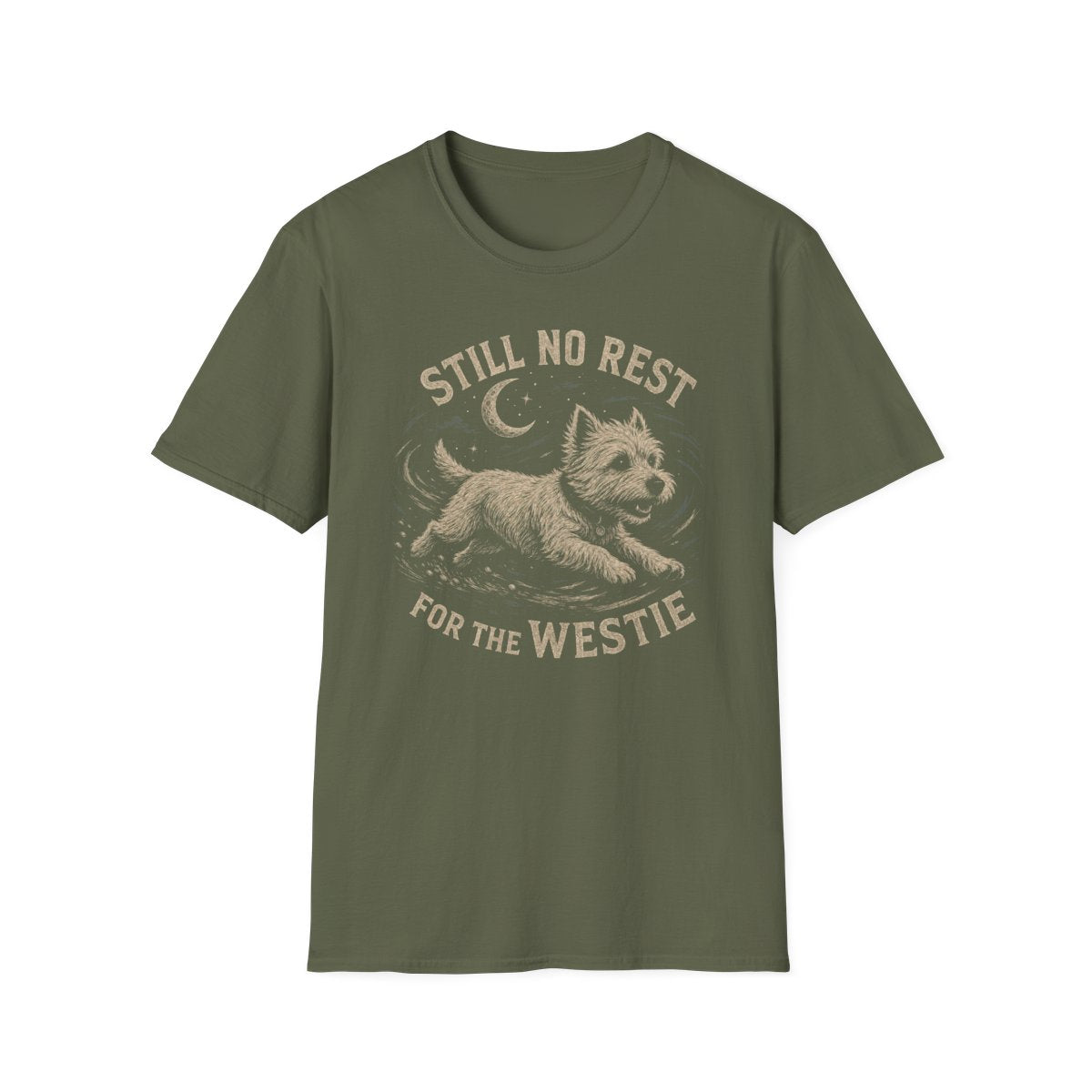 Still No Rest Westie Tee - Military Green