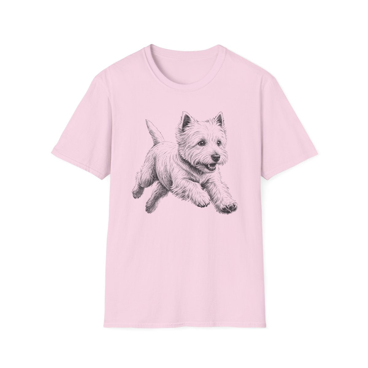 Stipple Sprint Westie Tee - Light Pink