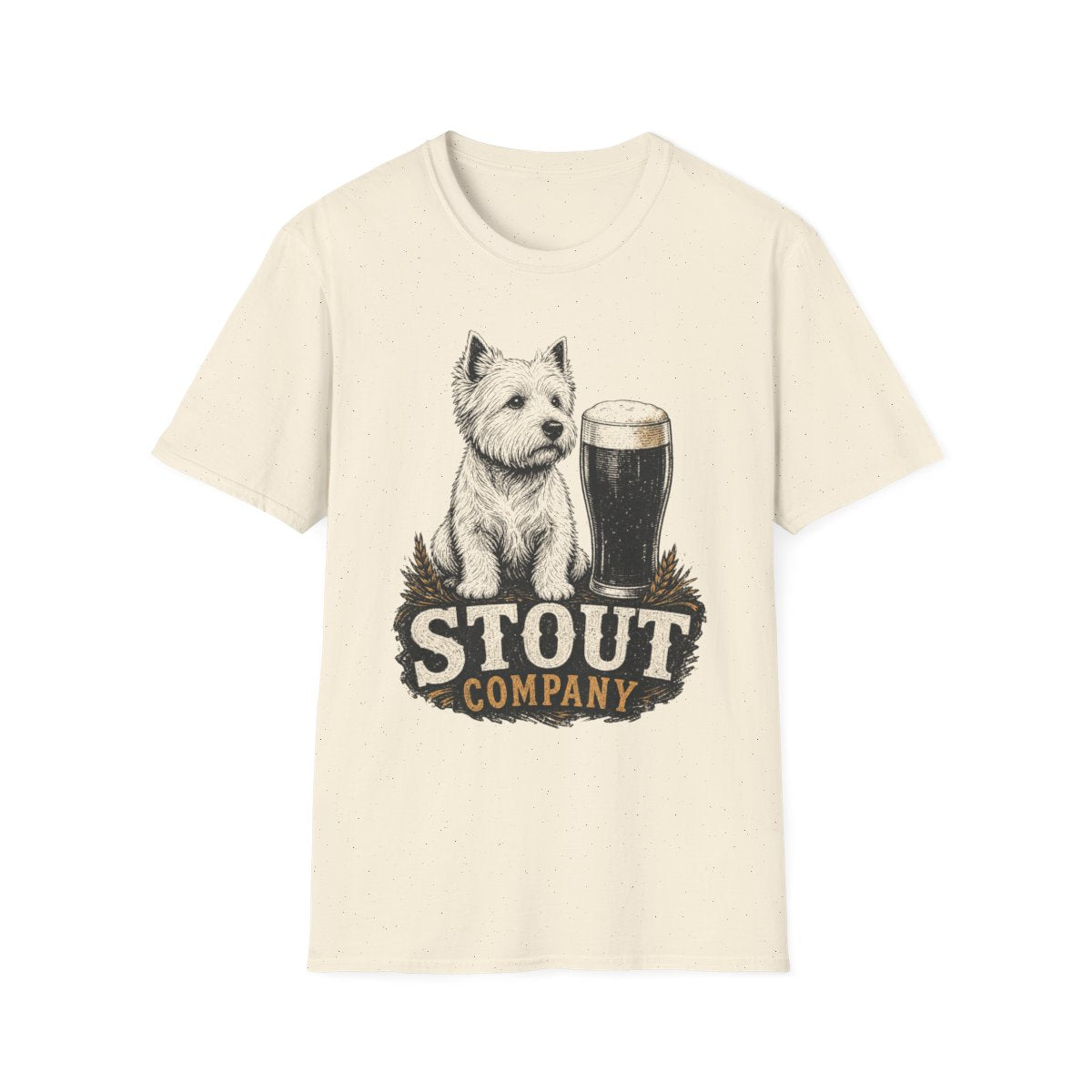 Stout Companion Westie Tee - Natural