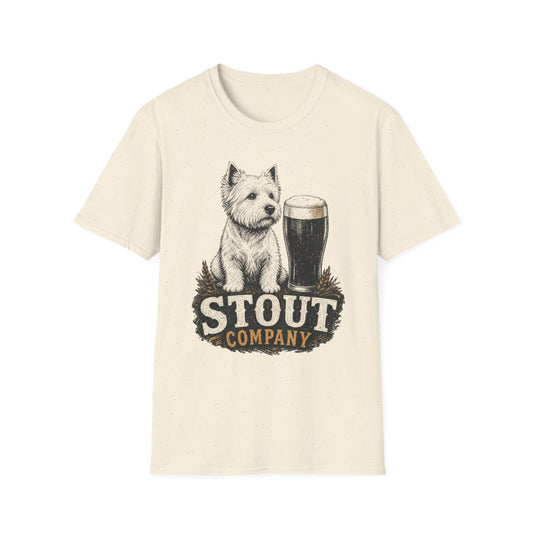 Stout Companion Westie Tee - Natural