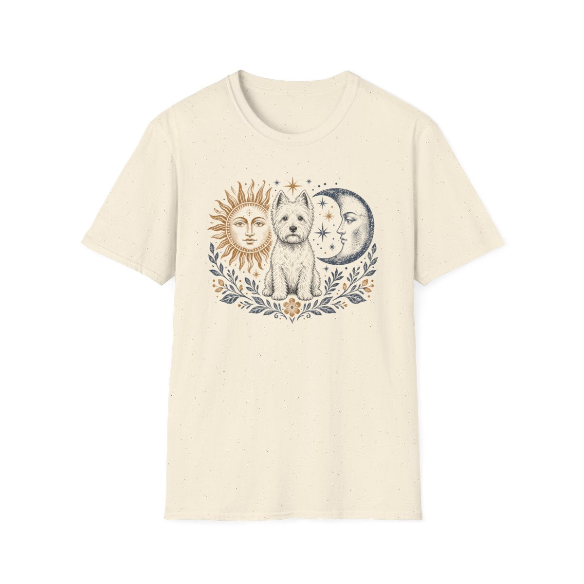 Sun And Moon Westie Tee - Natural