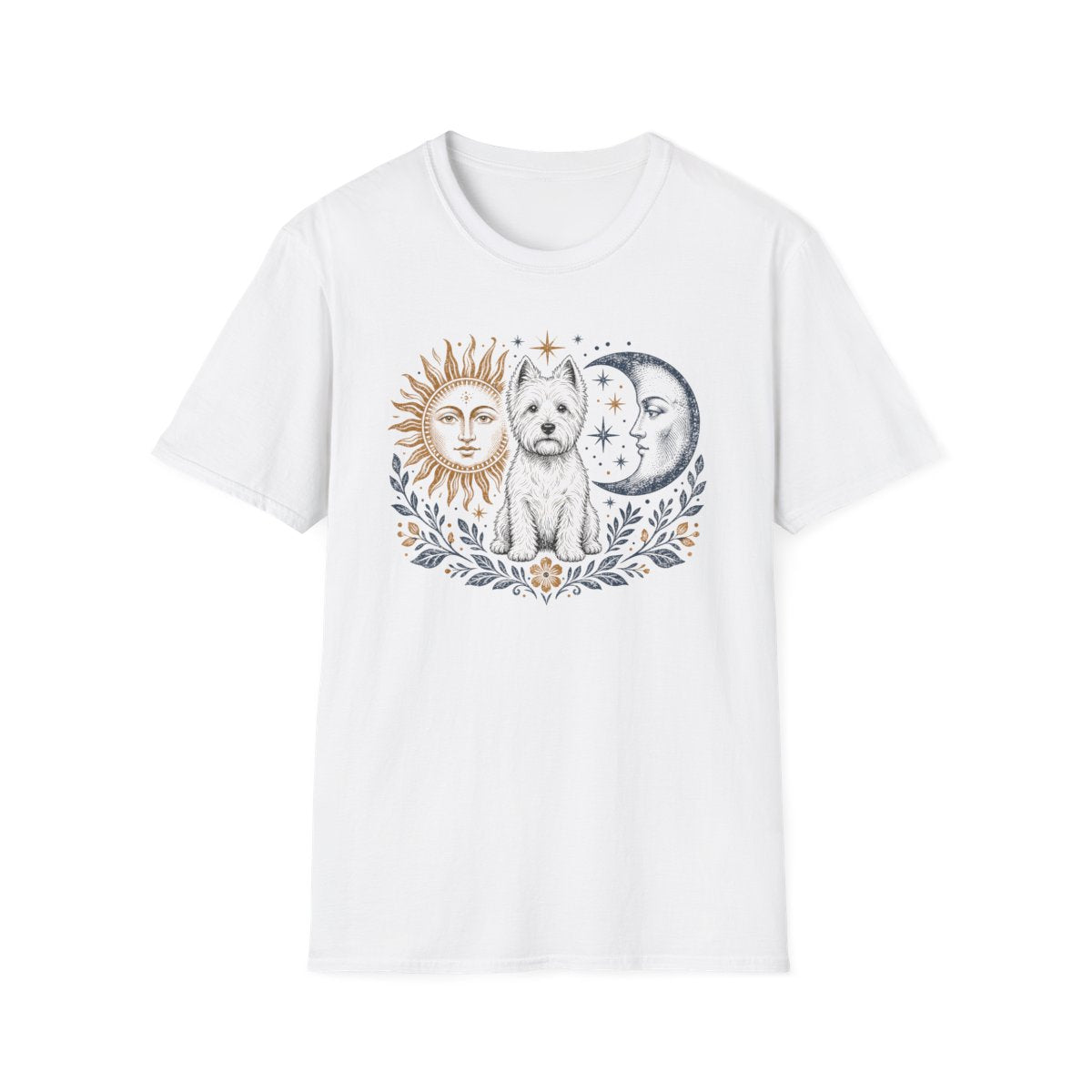Sun And Moon Westie Tee - White