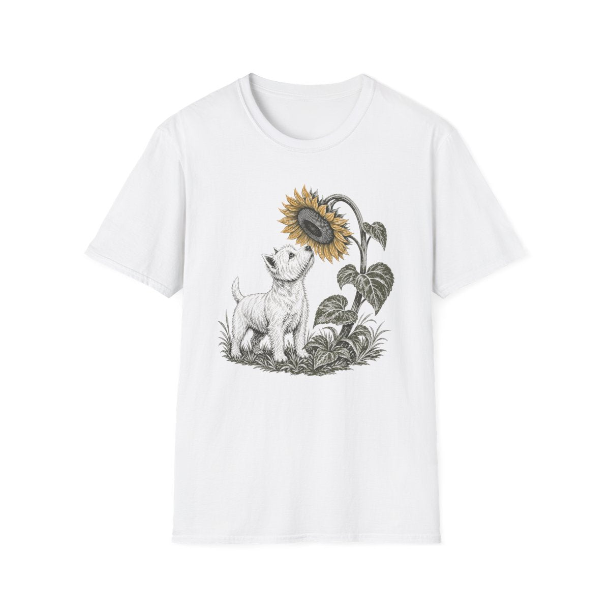 Sunflower Westie Tee - White