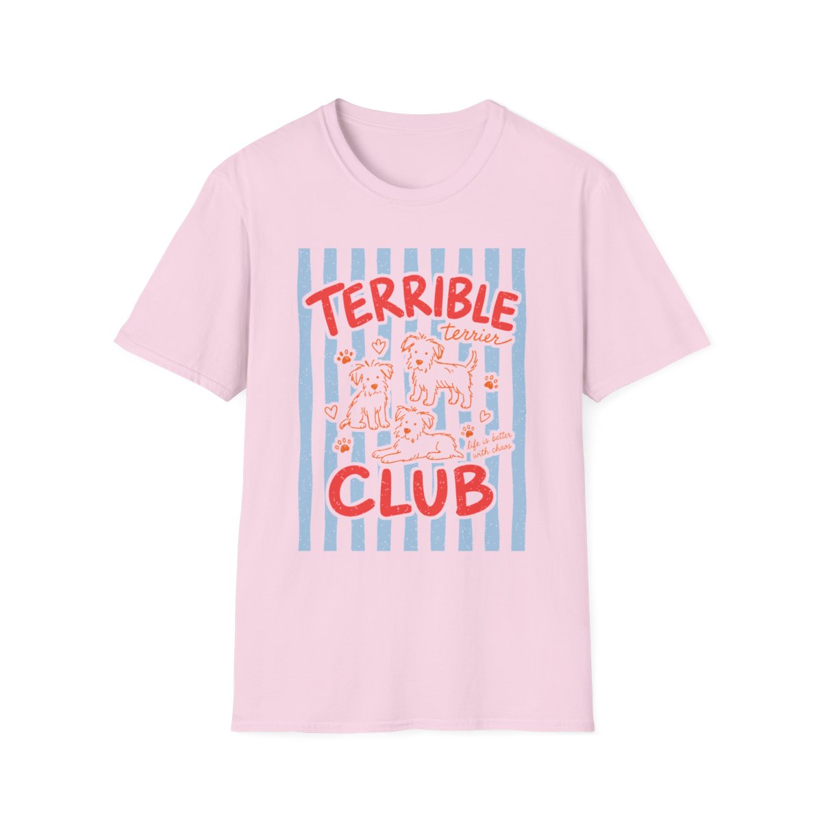 Terrible Terrier Club Tee - Light Pink