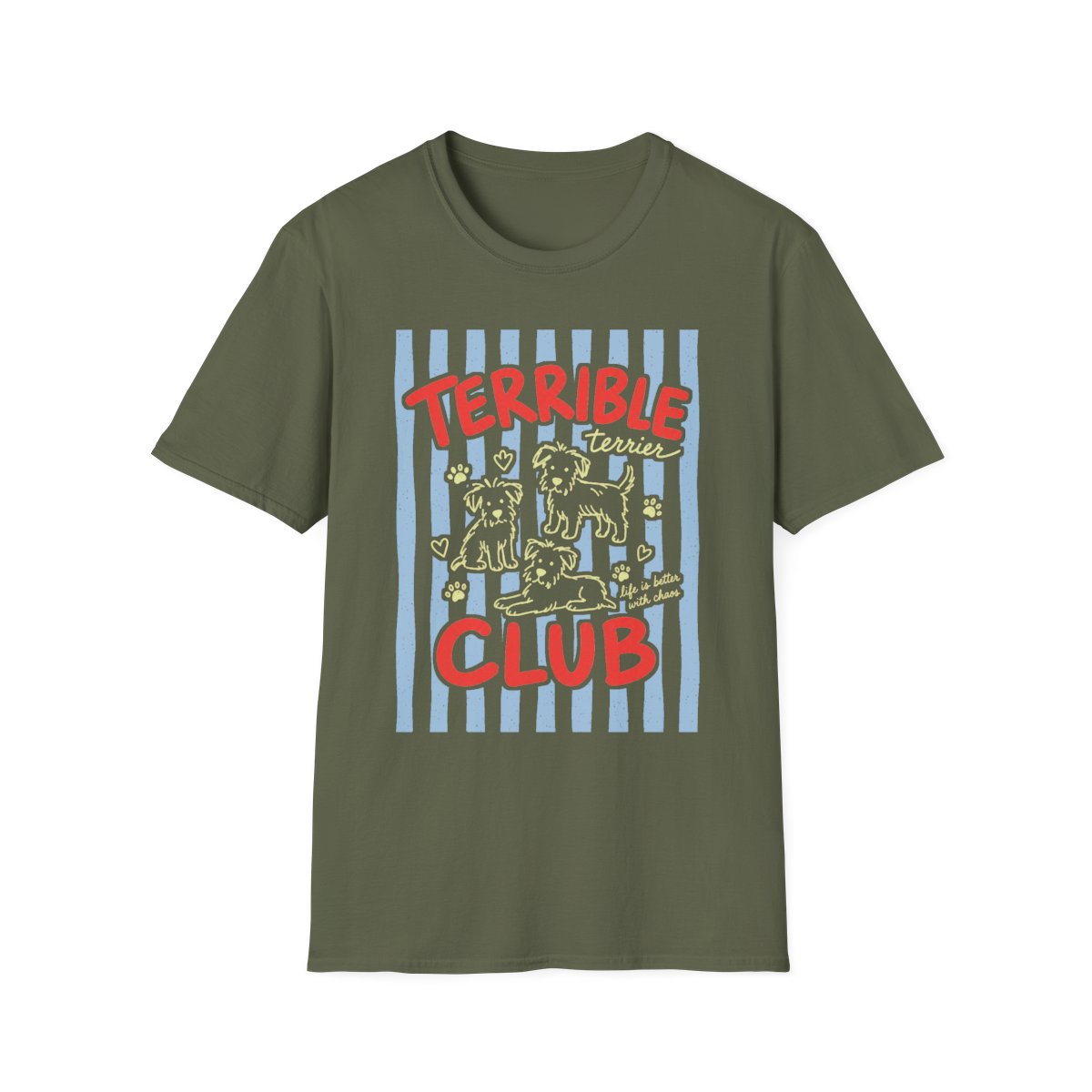 Terrible Terrier Club Tee - Military Green