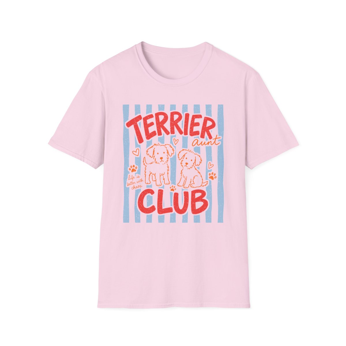 Terrier Aunt Club Tee - Light Pink