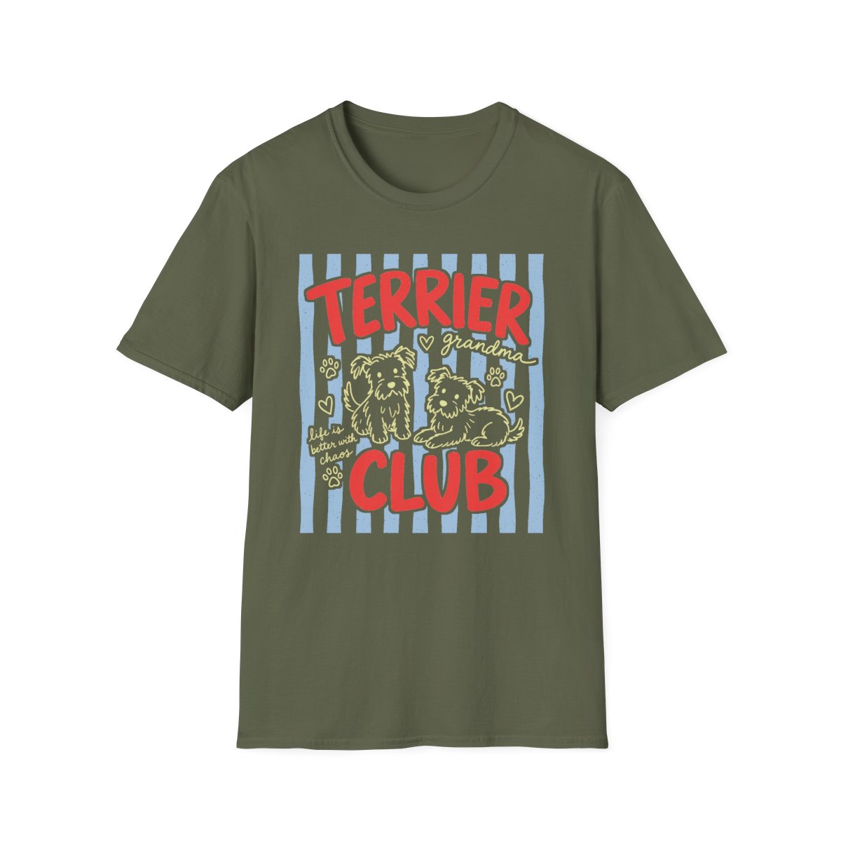 Terrier Grandma Club Tee - Military Green